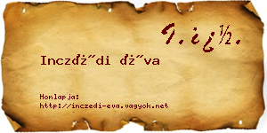 Inczédi Éva névjegykártya