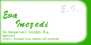 eva inczedi business card