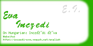 eva inczedi business card